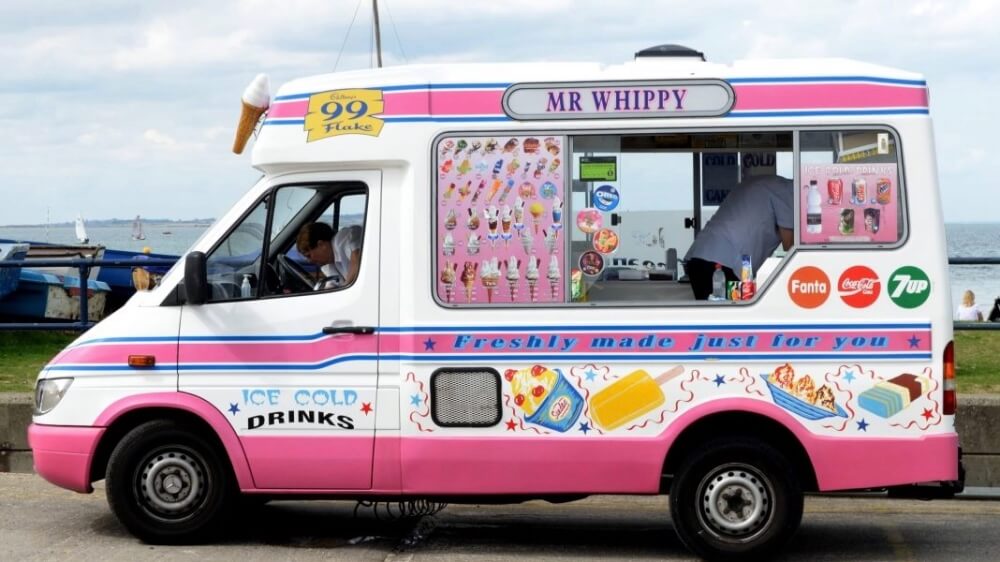 brand new ice cream van