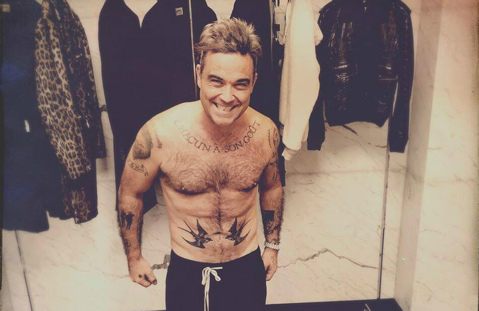 A Healthier Robbie Williams Enjoys the Perks of a Vegan Diet