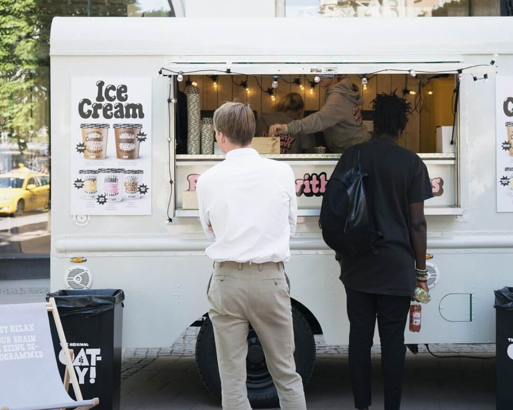 Plant-Based Milk Brand Oatly Debuts Vegan Ice Cream Truck in Stockholm