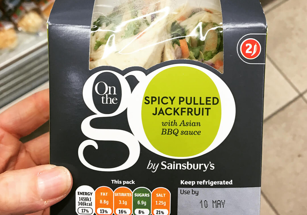Sainsbury's Launches Grab-and-Go Vegan Spicy Pulled Jackfruit Wrap
