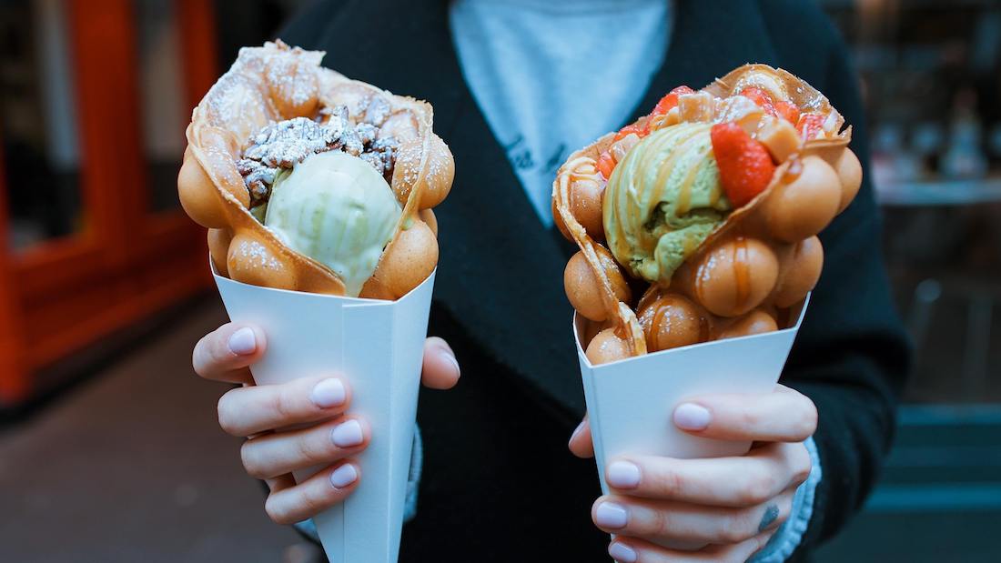 London Dessert Shop Bubblewrap Creates Vegan Hong Kong-Style Bubble Waffles