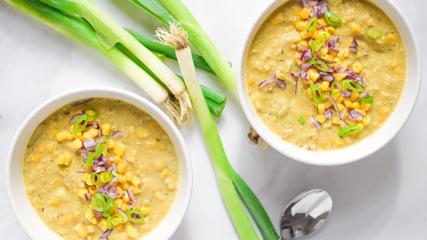 Simple, Spicy, and Dairy-Free: Vegan Potato Corn Chowder Recipe