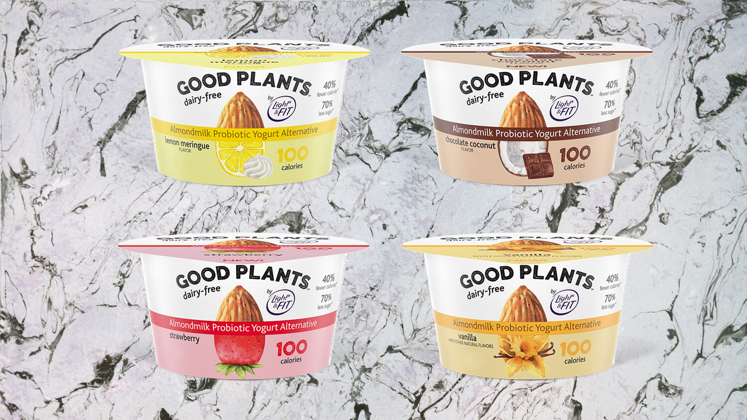Danone Launches Vegan Probiotic Almond Light & Fit Yogurt in 4 Dairy-Free Flavors