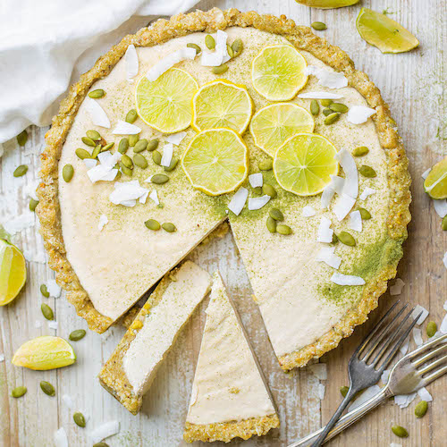 Vegan and Gluten-Free Key Lime Pie With Nutty Crust
