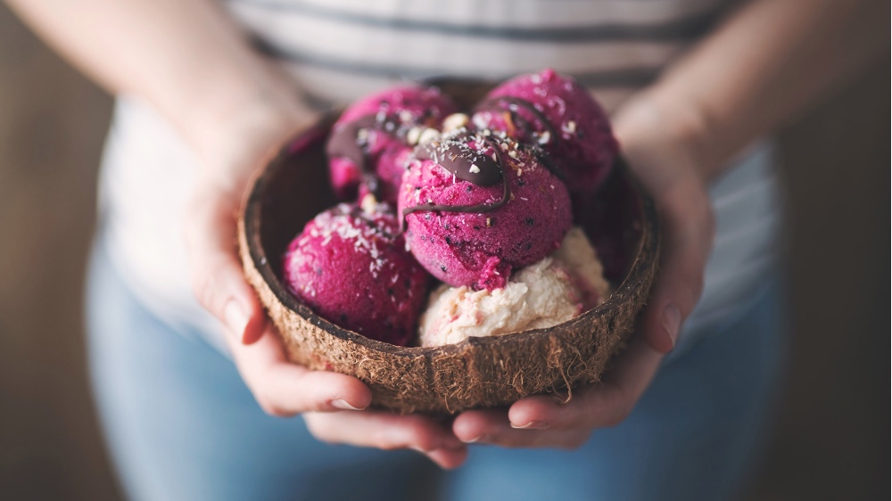 This Dragon Fruit Banana Ice Cream Will Melt in Your Mouth