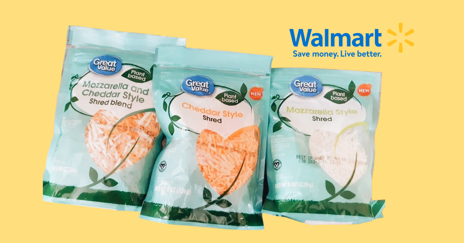Walmart Expands Vegan Cheese Options With Own-Brand Dairy-Free Mozzarella and Cheddar