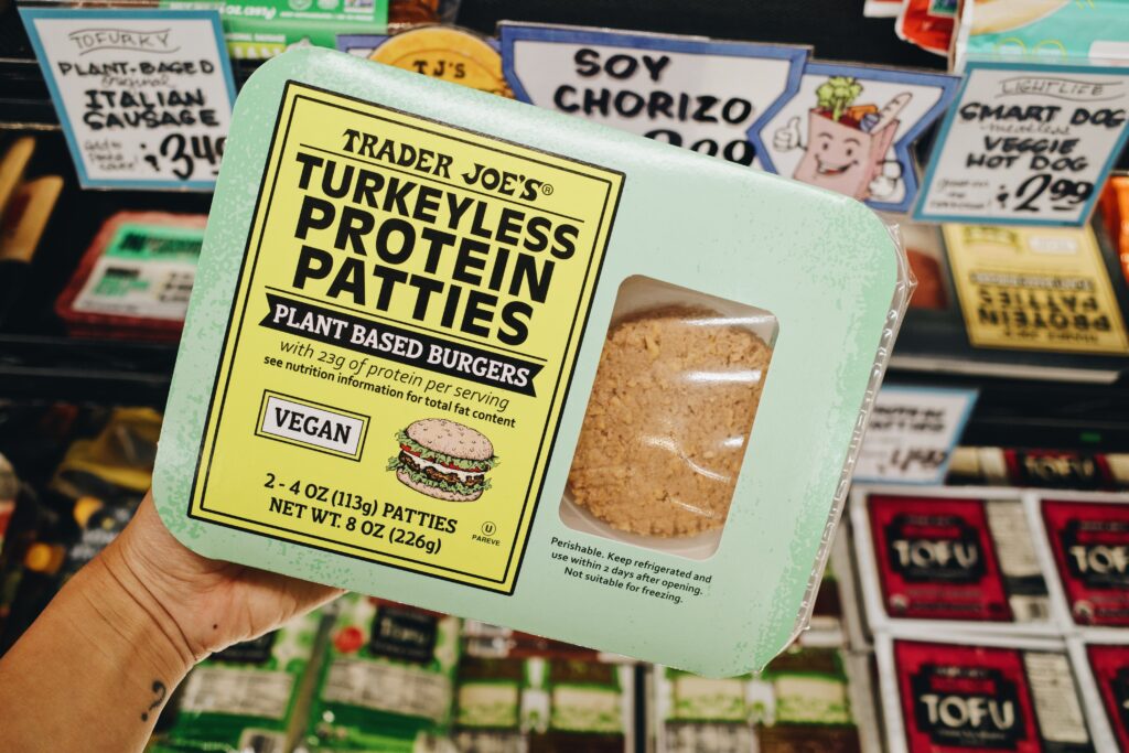 Trader Joe's plant-based turkey patties.