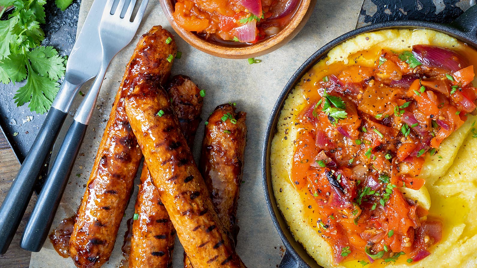 Boerewors with Roasted Red Pepper Salsa