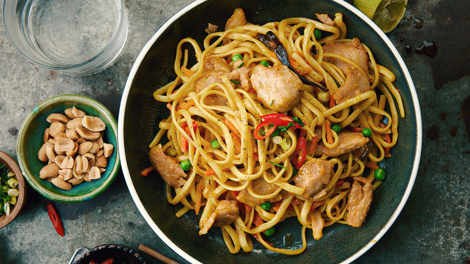 Stir-Fried Chick'n and Lo Mein