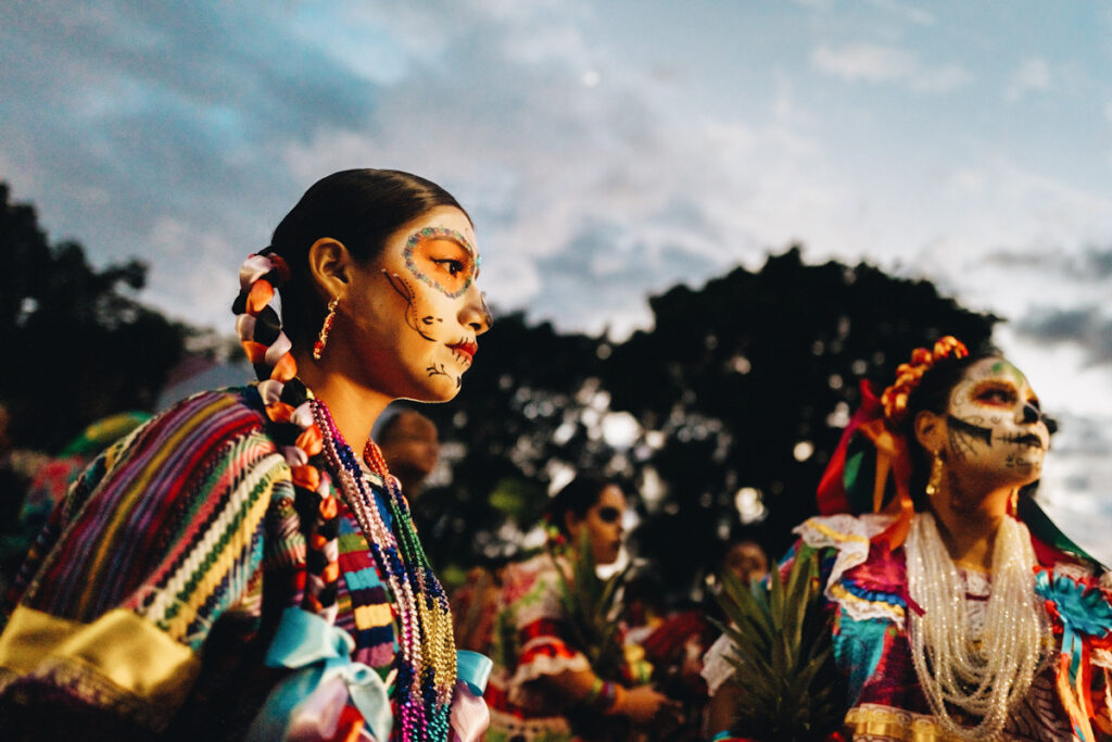 Las Catrinas at Día de los Muertos Celebrations In Oaxaca