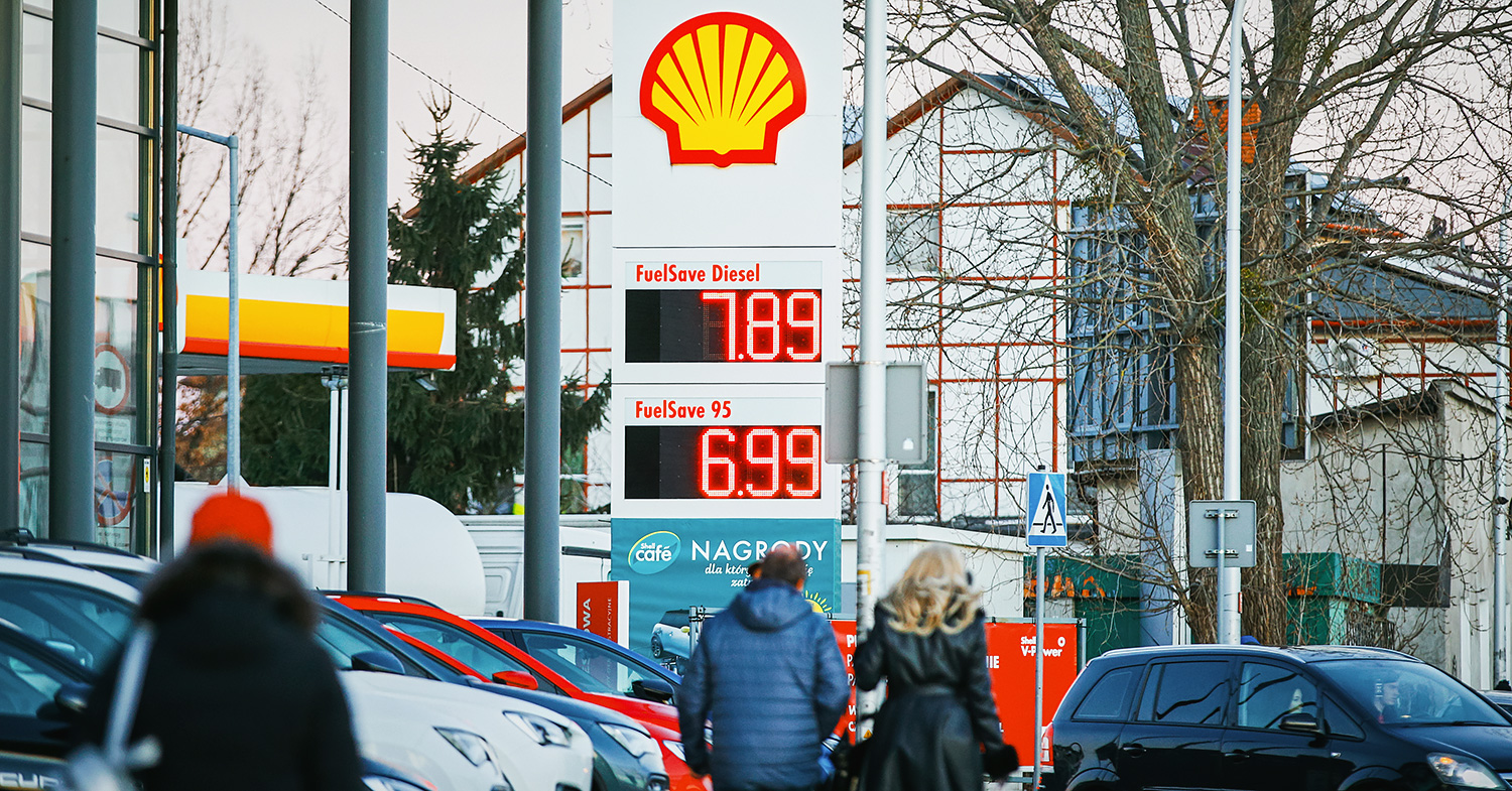 Photo shows a Shell petrol station forecourt with fuel prices. Shell is currently facing another environmental lawsuit.