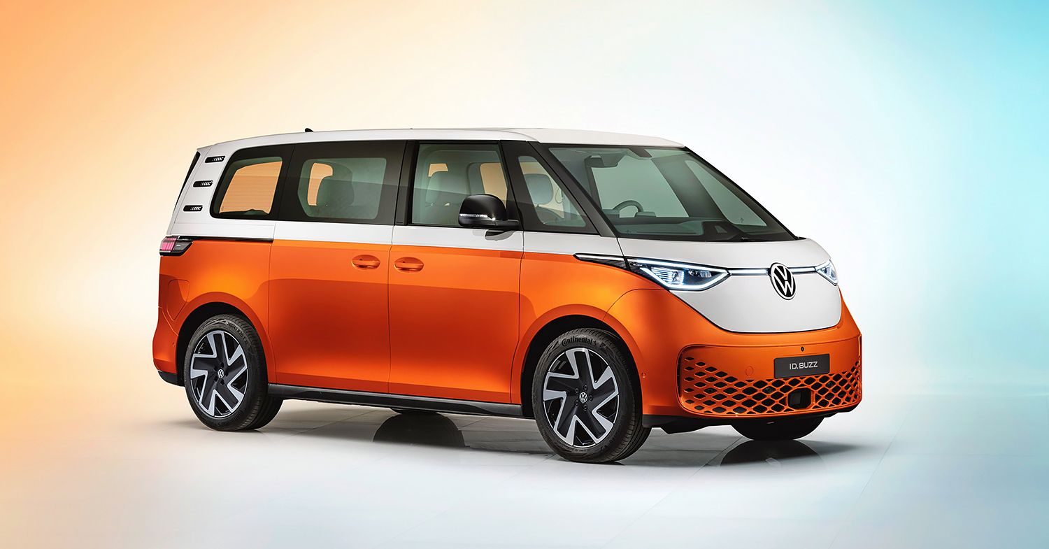 Photo shows the new electric VW bus